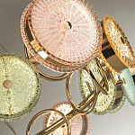 Люстра с плафонами из разноцветного стекла Glass Peonies варинант исполнения - 4 | Loft Concept в Перми