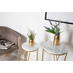 Столик дизайнерский Beige marble варинант исполнения - 3 | Loft Concept в Перми