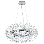 Круглая подвесная люстра Crystal Dandelions Chrome Chandelier варинант исполнения - 2 | Loft Concept в Перми