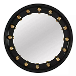 Зеркало черное с круглыми золотыми декоративными элементами Prince of the Church варинант исполнения - 1 | Loft Concept в Перми
