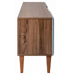 ТВ-тумба серая из массива бука с 2-мя дверками и ящиком Wenge Light варинант исполнения - 3 | Loft Concept в Перми