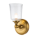 Бра для ванных комнат с прозрачным плафоном из стекла с пузырьками на основании цвета латунь Feiss варинант исполнения - 1 | Loft Concept в Перми