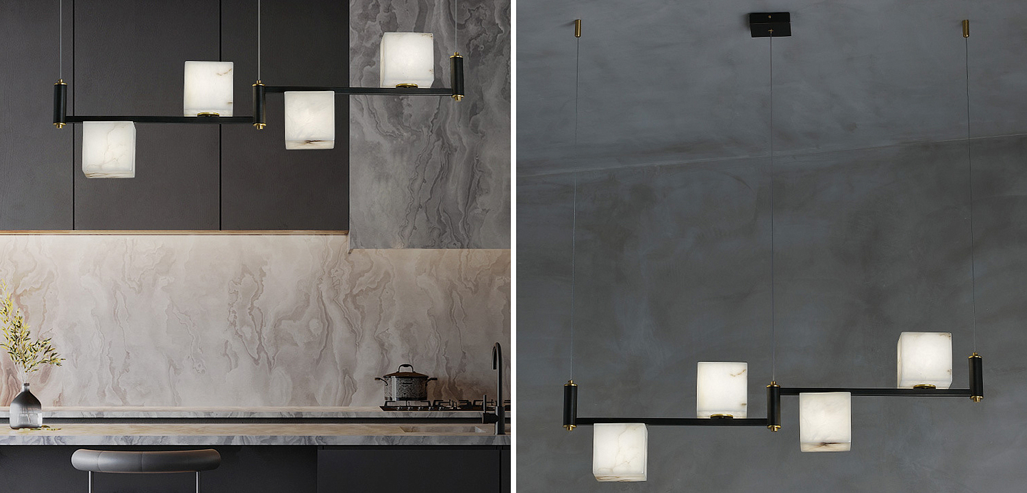 Люстра Marble Cubes Modern Light Chandelier 4 плафона Люстра Marble Cubes Modern Light Chandelier 4 плафона - Loft-Concept в Перми
