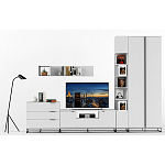 Полка навесная белая открытая Strict Lines  варинант исполнения - 6 | Loft Concept в Перми