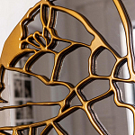 Зеркало кругле в декоративной раме золотого цвета Golden Ratio варинант исполнения - 2 | Loft Concept в Перми