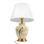 Настольная лампа бежевая с изображением птиц Slip Away варинант исполнения - 3 | Loft Concept в Перми