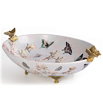 Белое фарфоровое блюдо с изображением бабочек Eden Garden варинант исполнения - 4 | Loft Concept в Перми