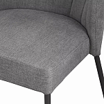Стул серый с широкой закругленной спинкой Chair Gray Attractive варинант исполнения - 7 | Loft Concept в Перми