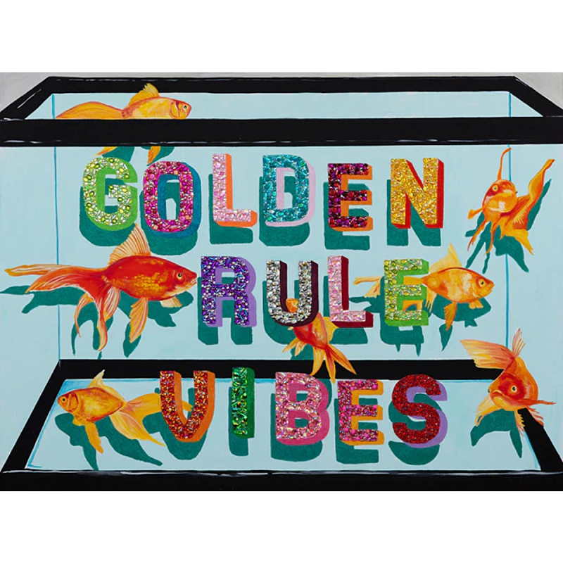 Картина Golden Rule Vibes Мульти Картина Golden Rule Vibes Мульти в Перми | Loft Concept