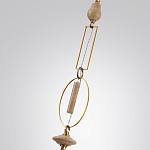 Подвесной светильник со стеклянным плафоном и декоративной вставкой из текстурного камня Tectona  варинант исполнения - 6 | Loft Concept в Перми