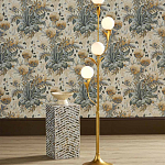 Торшер с золотым каркасом в виде стебля с листьями Inspired by Nature варинант исполнения - 4 | Loft Concept в Перми