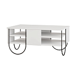 Стол журнальный прямоугольной формы с 2-мя полками белого цвета NORFOLK WHITE варинант исполнения - 1 | Loft Concept в Перми