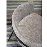 Стул полукруглый с каркасом из металла и мягким сиденьем и спинкой Soft Chenille варинант исполнения - 7 | Loft Concept в Перми