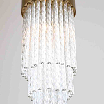 Подвесной светильник с прозрачными стеклянными подвесками и металлическим основанием Nembus варинант исполнения - 3 | Loft Concept в Перми