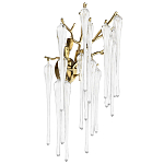 Бра с бронзовыми акцентами и прозрачными стеклянными каплями Droplet Bra варинант исполнения - 1 | Loft Concept в Перми