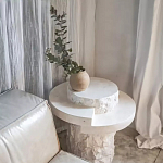 Дизайнерский журнальный стол цилиндрической формы фактурный Mylepen варинант исполнения - 3 | Loft Concept в Перми