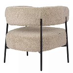 Кресло полукруглое мягкое с буклированной обивкой Armchair with Boucle Upholstery варинант исполнения - 1 | Loft Concept в Перми