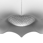 Подвесной светильник с белым фигурным абажуром и мягкими волнистыми краями Cloud Motion  варинант исполнения - 6 | Loft Concept в Перми