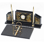 Настольный письменный набор из камня офиокальцит и змеевик Successful Leader варинант исполнения - 2 | Loft Concept в Перми