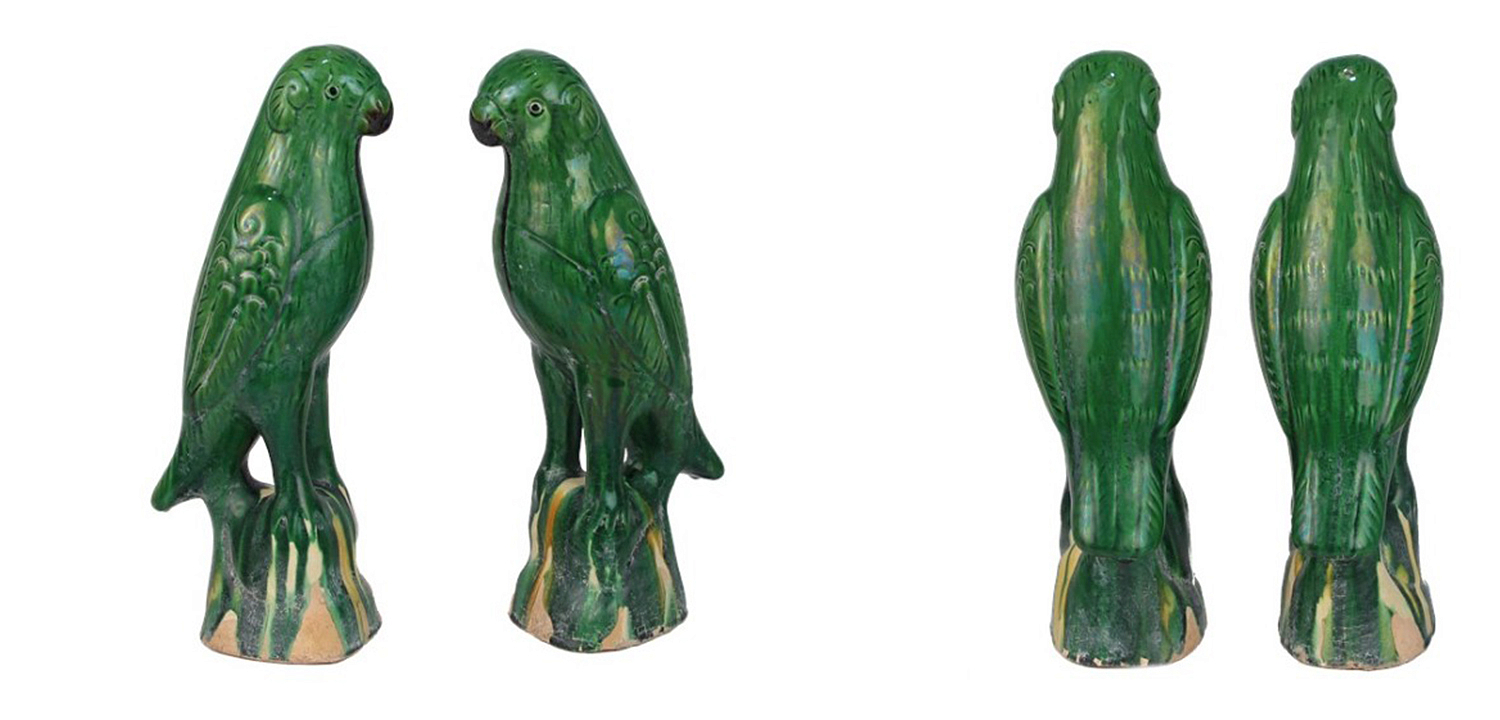 Статуэтка Green Parrot Porcelain Статуэтка Green Parrot Porcelain - Loft-Concept в Перми