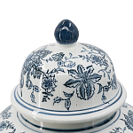 Ваза с крышкой и бело-синим цветочным узором Blue & White Ornament  варинант исполнения - 3 | Loft Concept в Перми