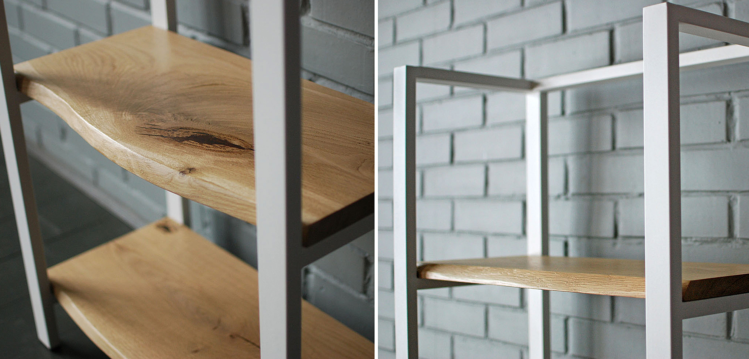 Стеллаж Holt White Industrial Metal Rust Rack Стеллаж Holt White Industrial Metal Rust Rack - Loft-Concept в Перми