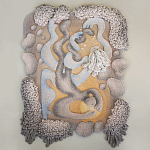 Тканый вручную монументальный настенный гобелен Soft Inception варинант исполнения - 3 | Loft Concept в Перми