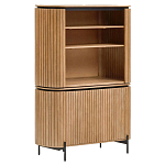 Буфет высокий из дерева манго и металла с открытыми полками и 2-мя дверцами Toinette варинант исполнения - 1 | Loft Concept в Перми