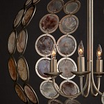 Люстра в форме шара с декором из круглых декоративных элементов Bright Shell Discs варинант исполнения - 4 | Loft Concept в Перми