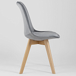 Стул с мягким велюровым сиденьем Arvika Grey варинант исполнения - 2 | Loft Concept в Перми