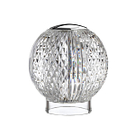 Настольная лампа с прозрачным шарообразным плафоном на цилиндрической подставке Crystal Globule варинант исполнения - 5 | Loft Concept в Перми
