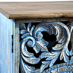 Комод с резным фасадом Blue Carved Chest of Drawers варинант исполнения - 4 | Loft Concept в Перми