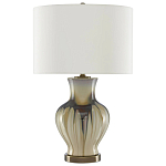 Настольная лампа фарфоровая с тканевым абажуром Caramel  варинант исполнения - 2 | Loft Concept в Перми