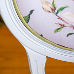 Стул светло-серый из натурального бука с изображением птиц и цветов Blooming Birds варинант исполнения - 2 | Loft Concept в Перми