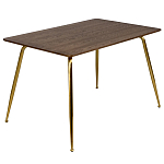 Обеденный стол на металлических ножках Casey Brass Dining Table варинант исполнения - 3 | Loft Concept в Перми