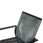 Стул темно-серый с высокой плетеной спинкой и сиденьем Braided Strength варинант исполнения - 8 | Loft Concept в Перми