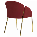 Стул бордовый на золотистых ножках Burgundy Chair варинант исполнения - 3 | Loft Concept в Перми