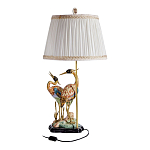 Настольная лампа с абажуром и основанием в виде двух цапель Porcelain Heron Lamp варинант исполнения - 2 | Loft Concept в Перми