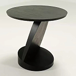 Дизайнерский журнальный столик чёрный с круглой столешницей Arycy варинант исполнения - 8 | Loft Concept в Перми