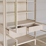 Витрина Primo со стеклянными фасадами и буфетом шпон Светлый дуб варинант исполнения - 7 | Loft Concept в Перми