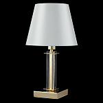 Настольная лампа с белым тканевым абажуром в форме конуса Laurent варинант исполнения - 8 | Loft Concept в Перми