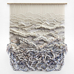 Дизайнерское современное текстильное панно Жемчуг варинант исполнения - 2 | Loft Concept в Перми