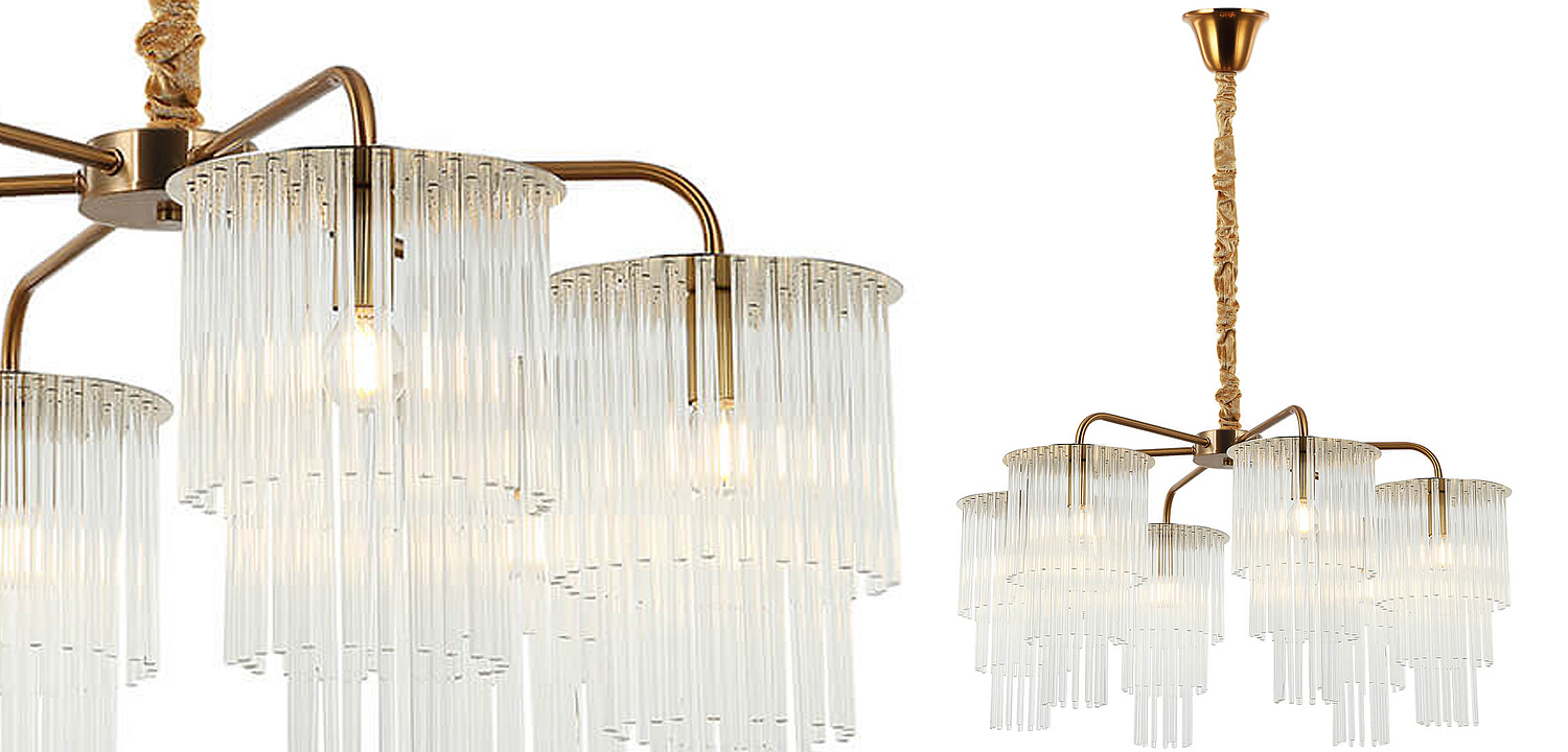Люстра Harrison Chandelier gold 6 lamp Люстра Harrison Chandelier gold 6 lamp - Loft-Concept в Перми