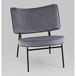 Мини-кресло District Lounge велюр серый варинант исполнения - 1 | Loft Concept в Перми