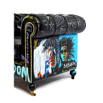 Кресло "Баския и Уорхол" Basquiat Warhol graffiti chair натуральная кожа варинант исполнения - 3 | Loft Concept в Перми