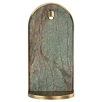 Настенный светильник зеленого цвета с бронзовой рамкой овальной формы с полкой Herbarium  варинант исполнения - 2 | Loft Concept в Перми