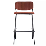 Стул барный с широкой полукруглой спинкой Chair Smooth Shapes варинант исполнения - 1 | Loft Concept в Перми