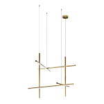 Люстра с 6-ю  пересекающимися цилиндрическими плафонами на тонких тросах Trumpet tube варинант исполнения - 6 | Loft Concept в Перми