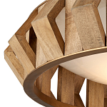 Люстра круглая из толстых деревянных реек Wooden Slats варинант исполнения - 1 | Loft Concept в Перми