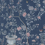 Обои ручная роспись Houghton Dark Blue варинант исполнения - 4 | Loft Concept в Перми